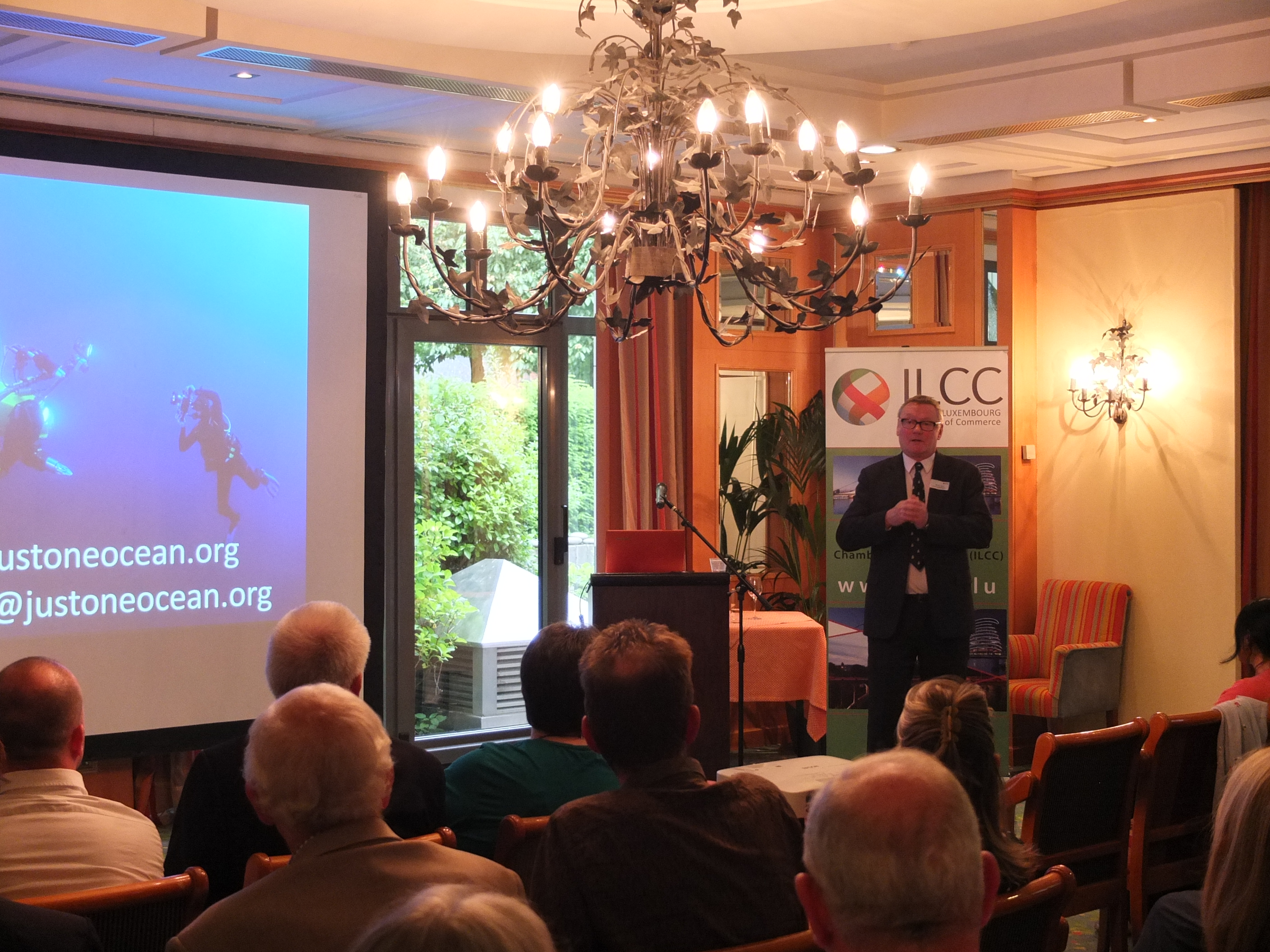 David Jones speaking in Luxembourg