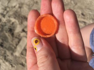 Lid of old smarties tube found onHayling Island beach